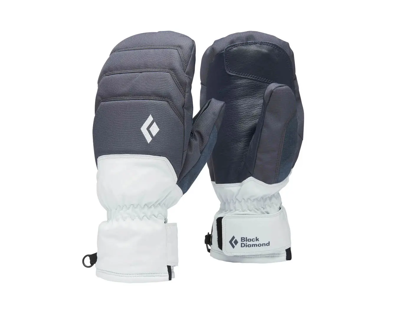 Black Diamond W Mission MX Mitts Charcoal Belay Blue